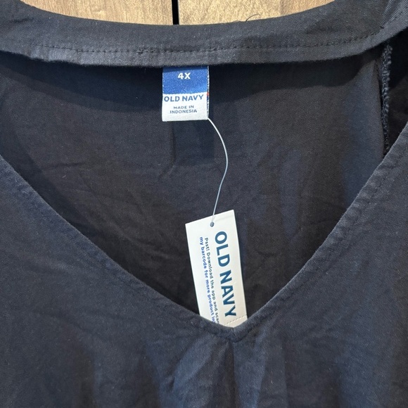 Old Navy 4X Swing Dress Black Flutter Sleeve - Picture 6 of 11
